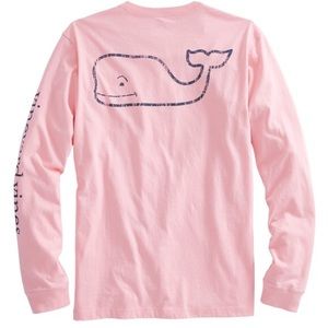 vineyard vines pink long sleeve t